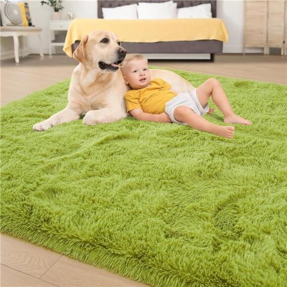 SuperSoft FluffyRug for Bedroom,Modern Shaggy Rug Fuzzy Kids Rug for Living Room - Picture 4 of 8